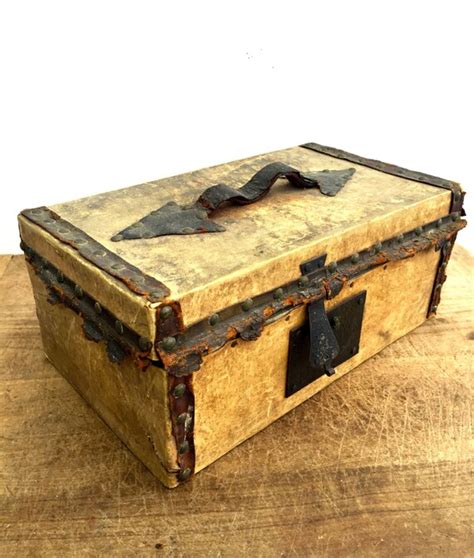 1800's antique metal documents box|Antique Document Box .